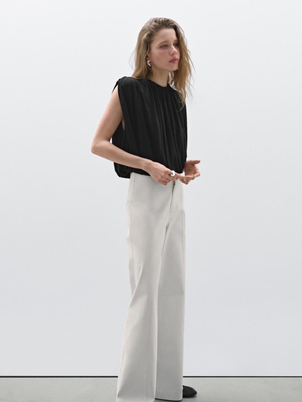 Massimo Dutti Studio Balloon Effect Top